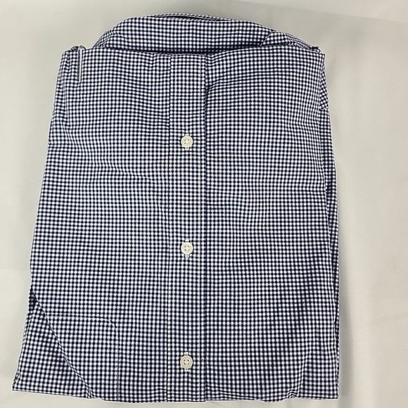 NWT UNIQLO Men's Broadcloth Long Sleeve Checkered Blue White Sz L - Picture 4 of 4